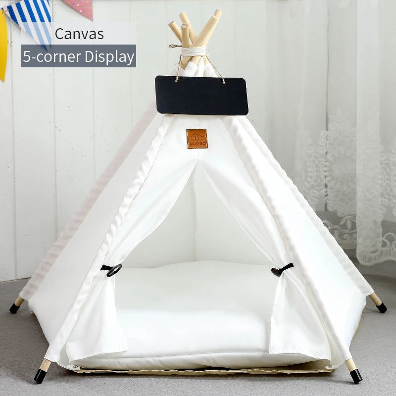 Cozy Teepee Tent for Cats &amp; Small Dogs - PetJoy