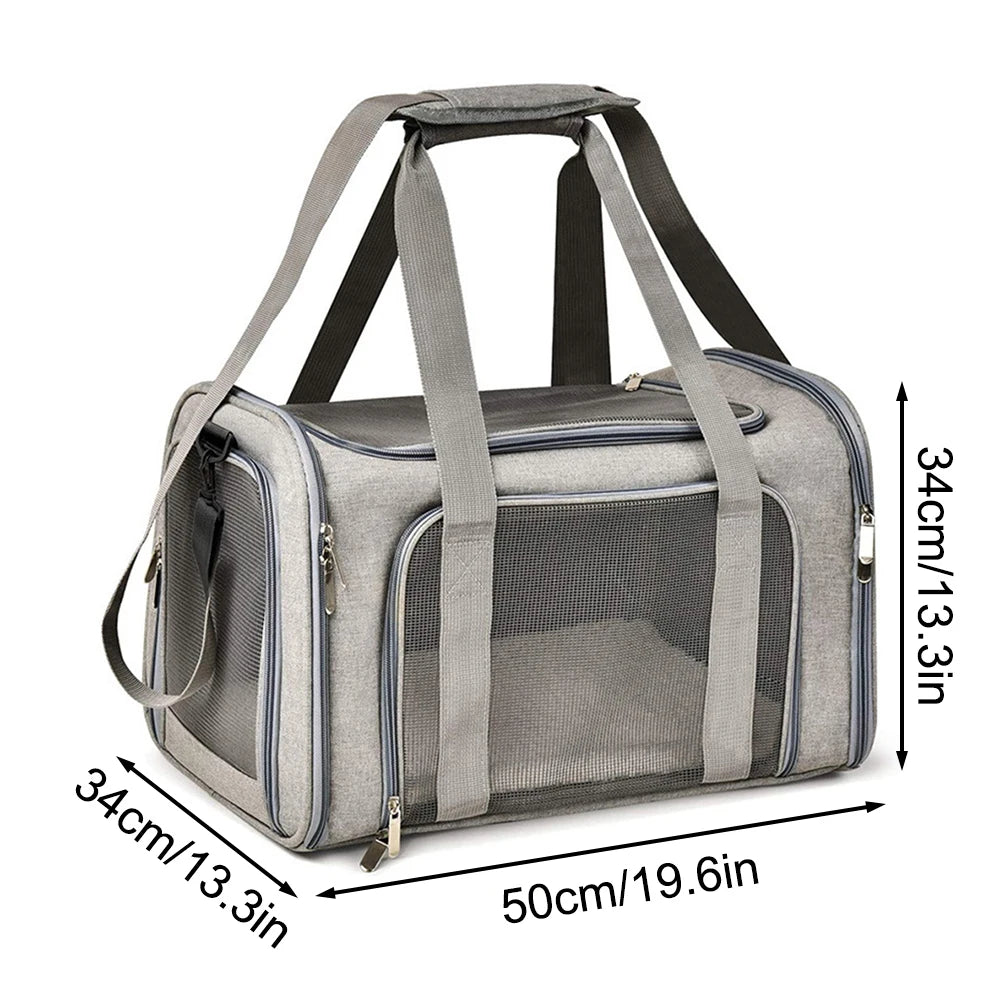 Collapsible Cat &amp; Dog Travel Carrier – Soft-Sided Portable Bag for Pets up to 15 lbs – PetJoy