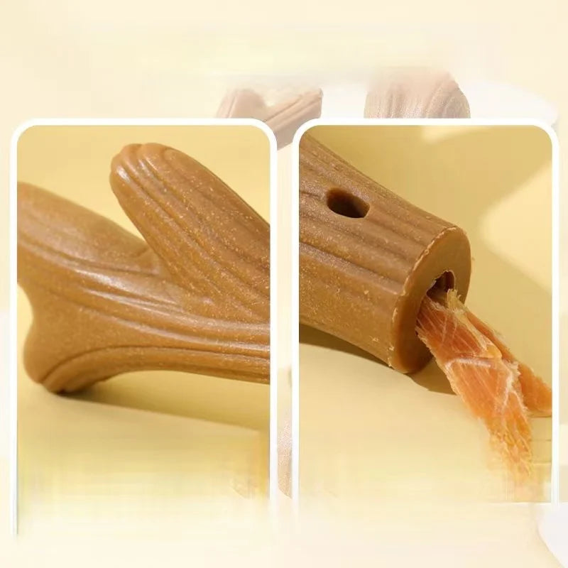 Bite-Resistant Pine Wood Chew Toy – Dental Stick for Dogs – PetJoy