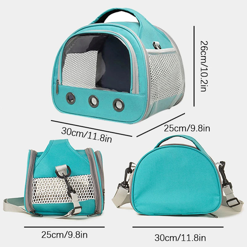 Foldable Travel Carrier with Bubble Window for Small Pets – PetJoy