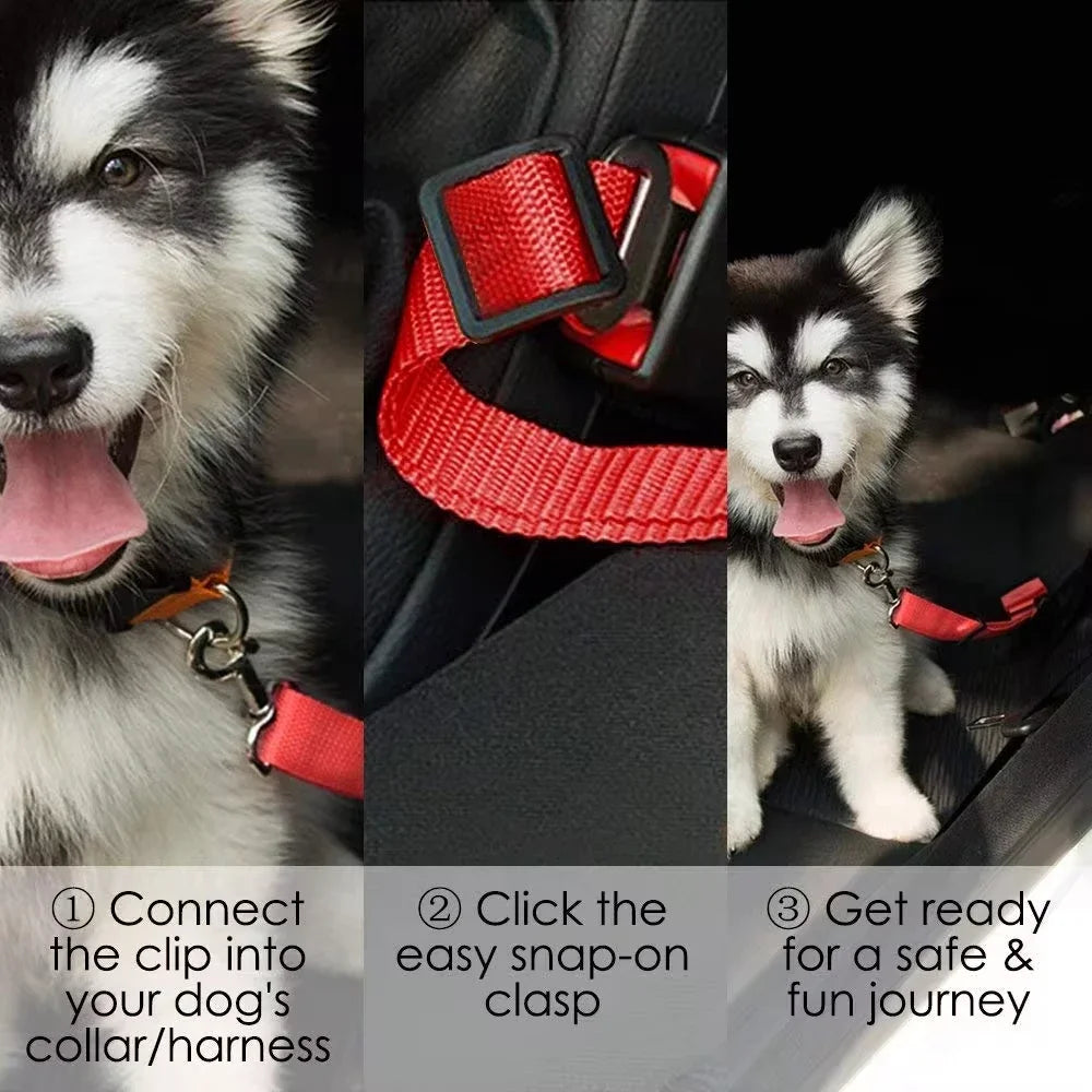 Adjustable Car Seat Belt Safety Harness for Pets – Petjoy