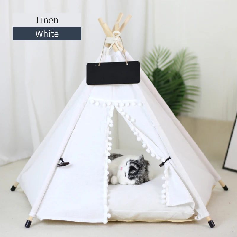 Cozy Teepee Tent for Cats &amp; Small Dogs - PetJoy